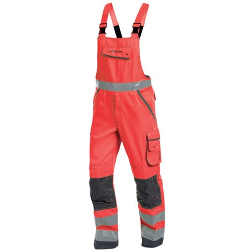 Salopette de travail Dassy Réf: Malmedy Couleur: Rouge et gris Wirbauen